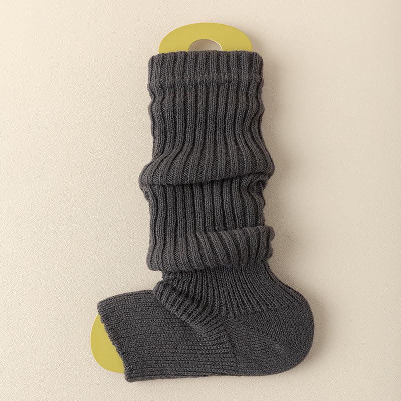 Wool Embossed Openwork Calf Women's Stirrup Leg Warmers - Autumn & Winter Fashionable Soft Mid-Calf Socks