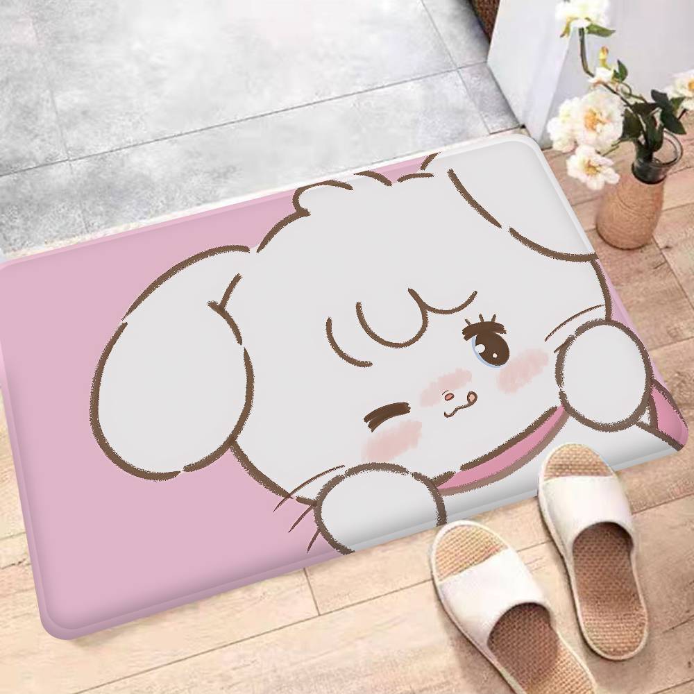 Cute Cartoon Mikko Cat Bathroom Mat Anti-slip Absorb Water Long Strip Cushion Bedroon Mat Hotel Decor Mat
