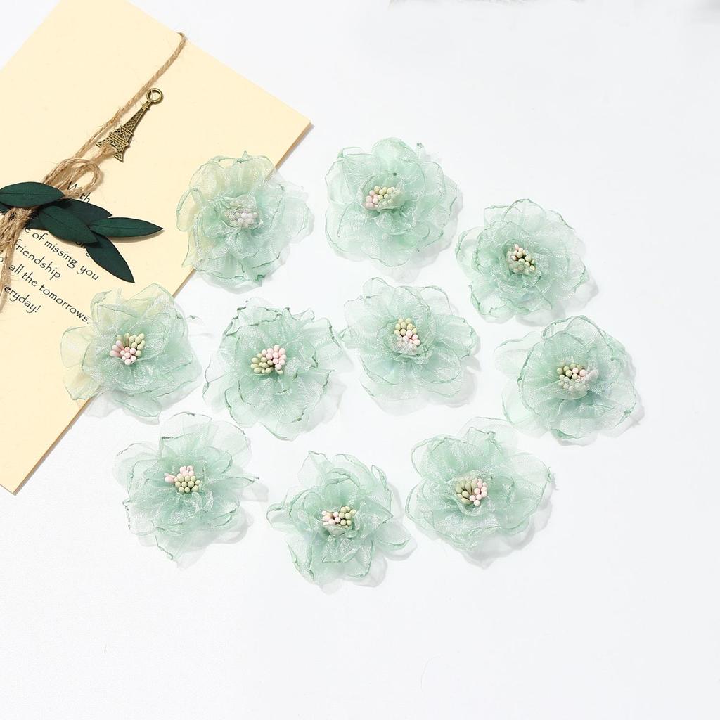 Plissierte Seide Lockige Blumen für DIY Kränze & Hochzeitsdekorationen