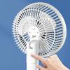 Ventilator electric portabil cu clemă de mână, 3 viteze, USB, reîncărcabil, ventilator de răcire fără fir pentru birou de birou de camping