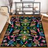 Colorful Bohemian Style Carpet with Floral and Eye Pattern Design Suitable for use as an anti-slip for living room bedroom sofas