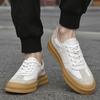 Mode Herren Casual Leder Rutschfest Vulkanisierte Schuhe Outdoor Rutschfest Flach Designer Sneaker Marke Echtes Leder Flaches Schuhwerk 2025Neu