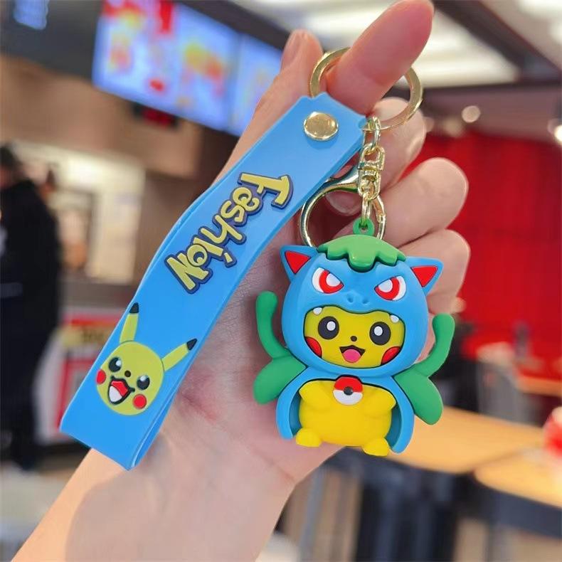 Creative Drag Pikachu Cartoon Keychain Pendant Cute Doll Bag Pendant Gift Toy