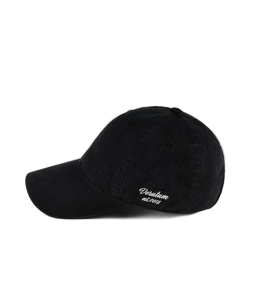 VERUTUM Side Logo Bio-Washed Cap Black