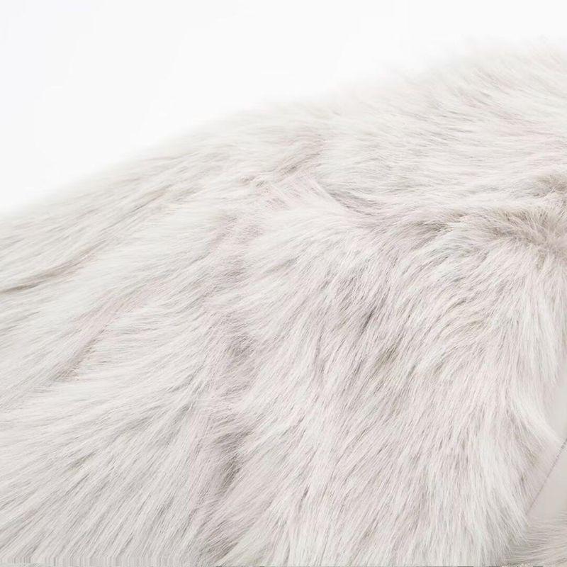 Kaslead New Women Clothes Western Style Fashion Artificial Fur Effect Coat Outerwear 6318242