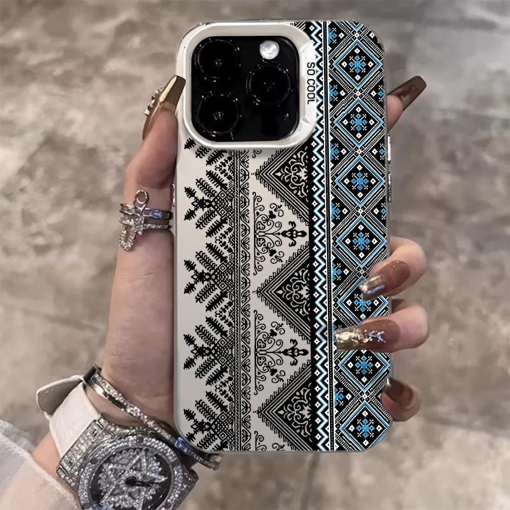 Retro Ethnic European Phone Case For IPhone 16 11 12 13 17 Pro Max Case 14 15 Plus 16E 17Air Shockproof Hard IMD INS Cover