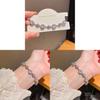 Geometric Flower Crystal Bracelet For Women Elegant Floral Jewelry Gift For Spring