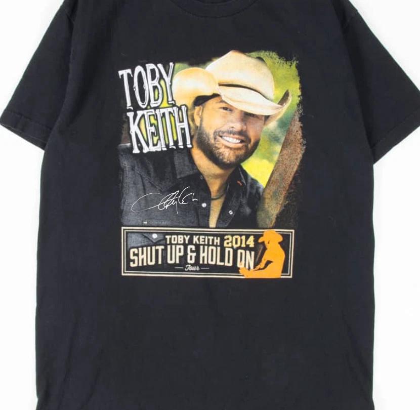 Vintage Toby Keith 2014 Tour Cotton Black Full Size Unisex Shirt TR367 L
