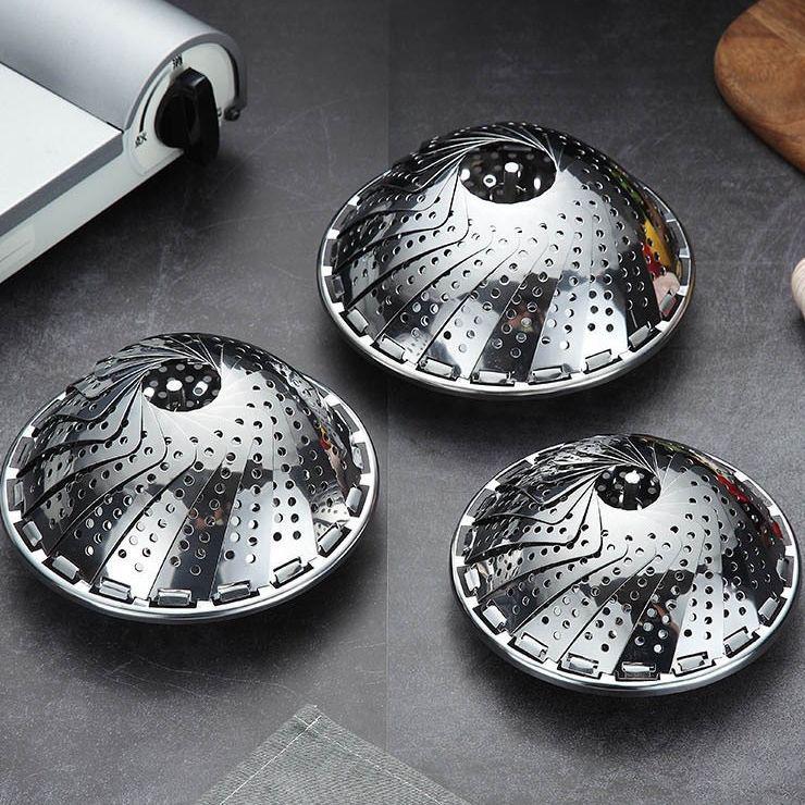 Stainless Steel Retractable Steamer Basket and Draining Rack