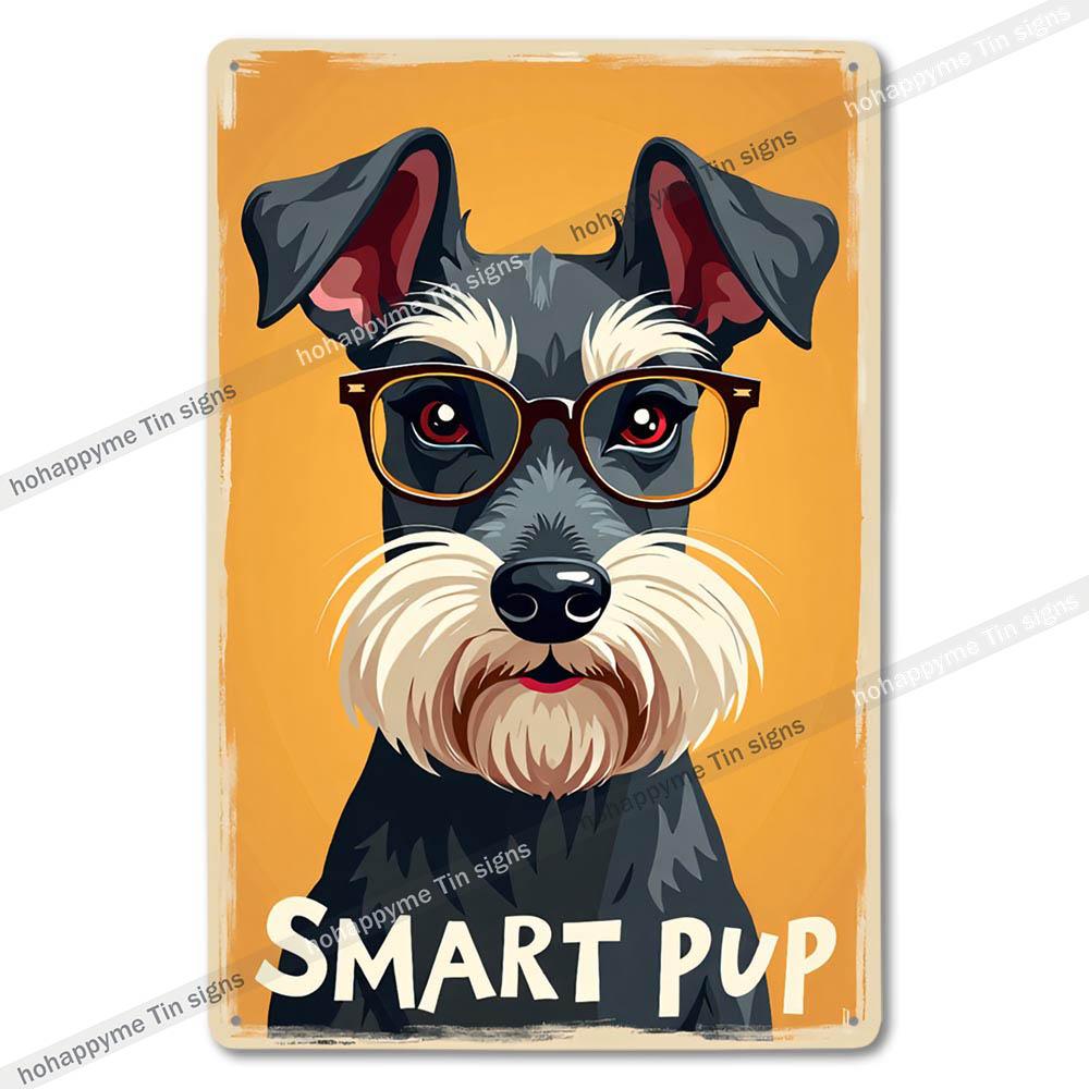 Vintage Cute Dog Themed Metal Tin Sign Retro Funny Puppy Wall Art Decor for Home Pet Shop Man Cave Rustic Iron Painting Plaque