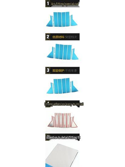 JAC Refine S5 Stainless Steel Window Trim Anti-Scratch Bright Strips