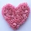20 Stück Große Chiffon-Rosen-Herz-Aufnäher für DIY Baby Mädchen Kleidung Kleid Strampler Hemden Nähdekorationen Haarschleifen-Zubehör
