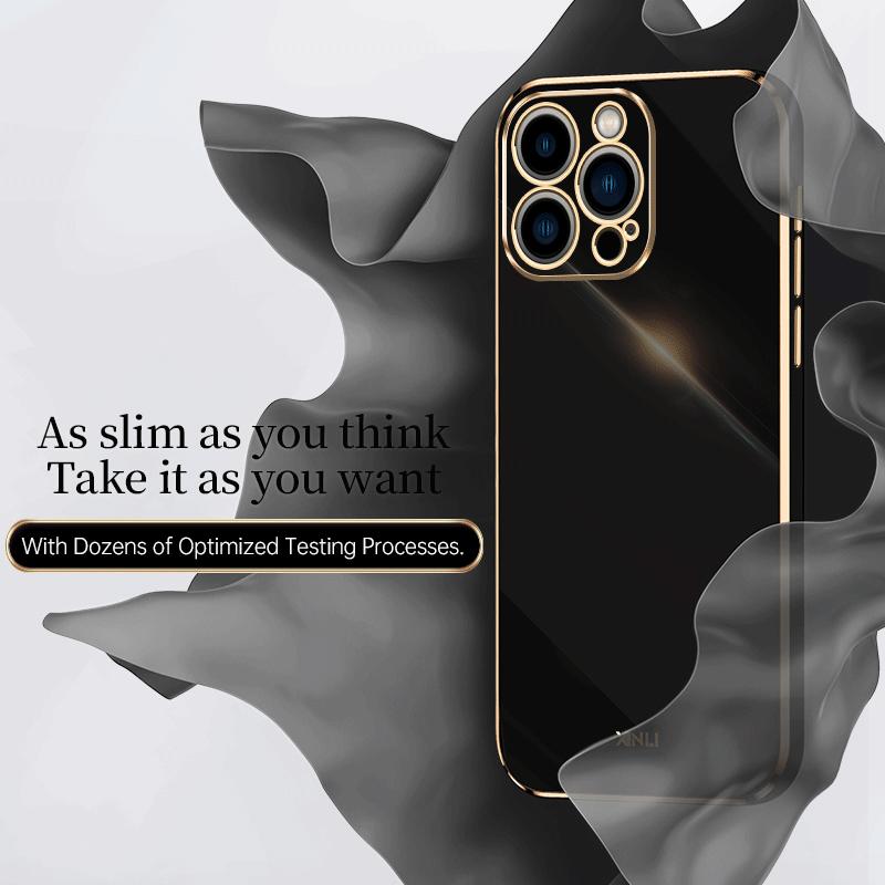 Luxury Square Silicone Plating Phone Case for iPhone 15 14 13 12 11 Pro Max XR X XS Max 7 8 15 Plus Shockproof Solid Color Soft Cover