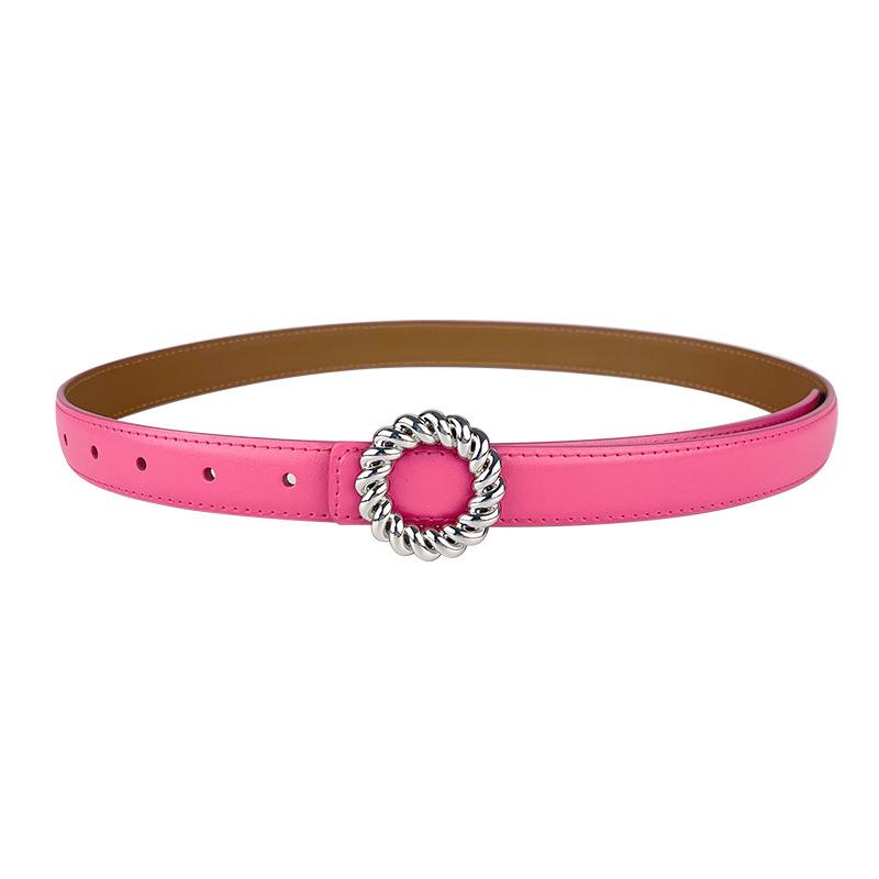 Leather Women'S Belt Cowhide Simple Match Casual Pants Jeans Decorative Women'S Belt