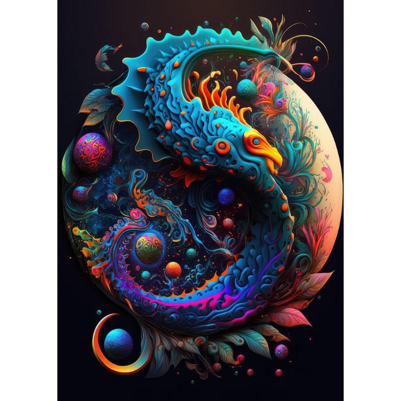 Animals Phoenix Gorilla Colorful Octopus Art Print Canvas Poster Wall Art For Living Room Abstract Celestial Home Decor Cuadros