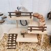 Wooden Hamster Toy Platform Cage Toy Accessories for Other Small Animals