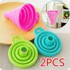 Portable Funnel Foldable Funnel Mini Silicone Collapsible Funnel Folding Oil Pot Funnel Household Kitchen Tool Liquid Dispensing