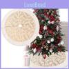 Luxurious Christmas Gold Threaded Floral Pattern Tree Skirt For Festive Decor