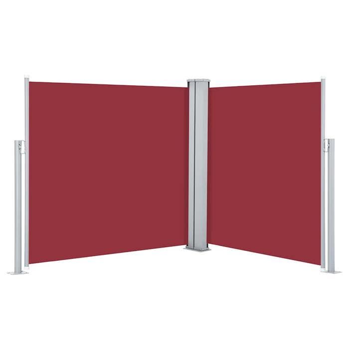 VidaXL Auvent latéral rétractable Rouge 100 x 600 cm