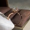 Fashionable and Luxurious European and American Plating Rose Gold Zircon Ring