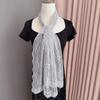 Solid Color Women's Lace Scarf Embroidered Flower Korean Version Scarf  Women's Accessory