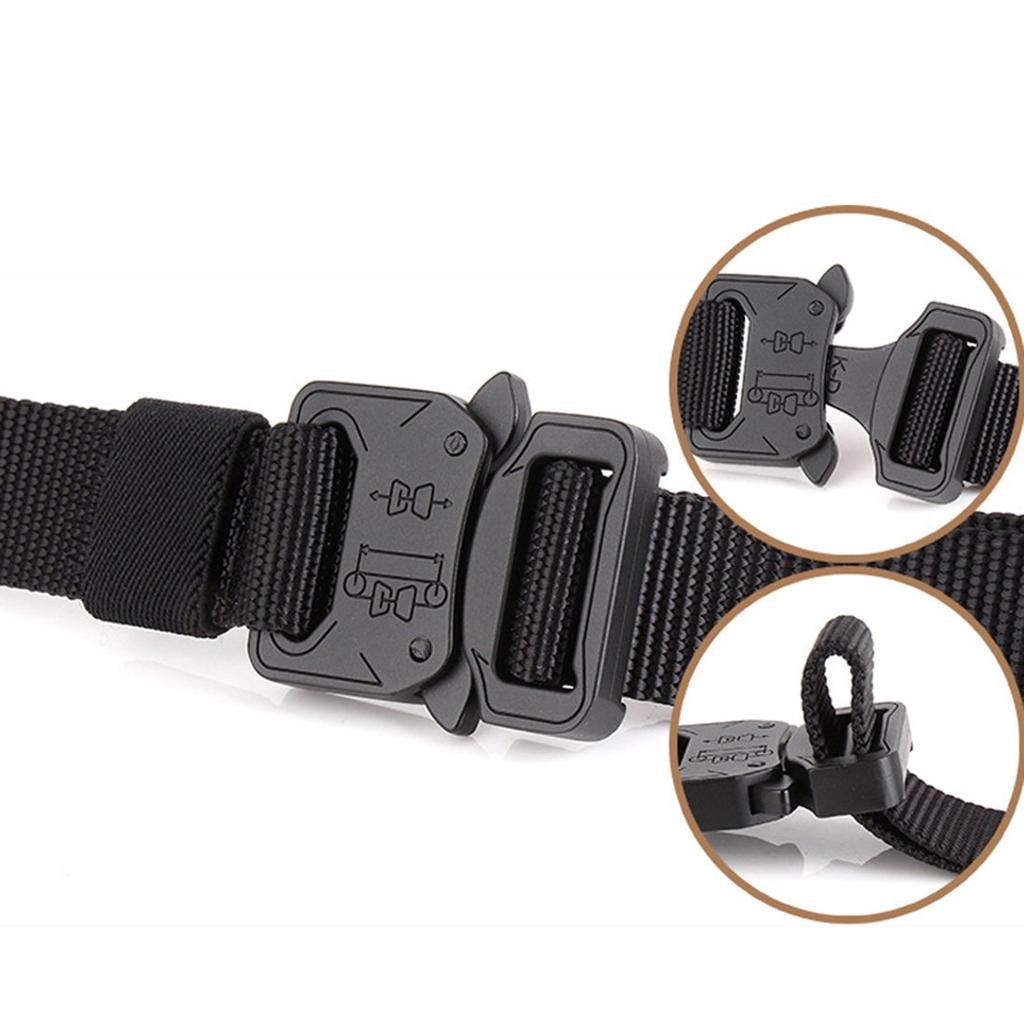 [BFENG] Nylon Belt Men's Belt Tactical Belt Work Belt Lightweight Durable 2.5CM Width, Black