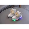 Kids Glowing Light Up Sneakers Girls Bowknot Princess Toddler Walking Sports Shoes