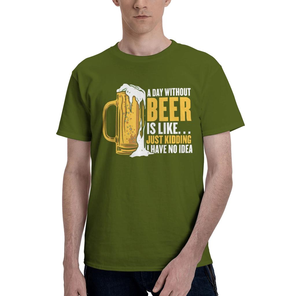 1 Piece Without Graphic 100 Cotton Tshirt Beer Day Tops Tees For Unisex