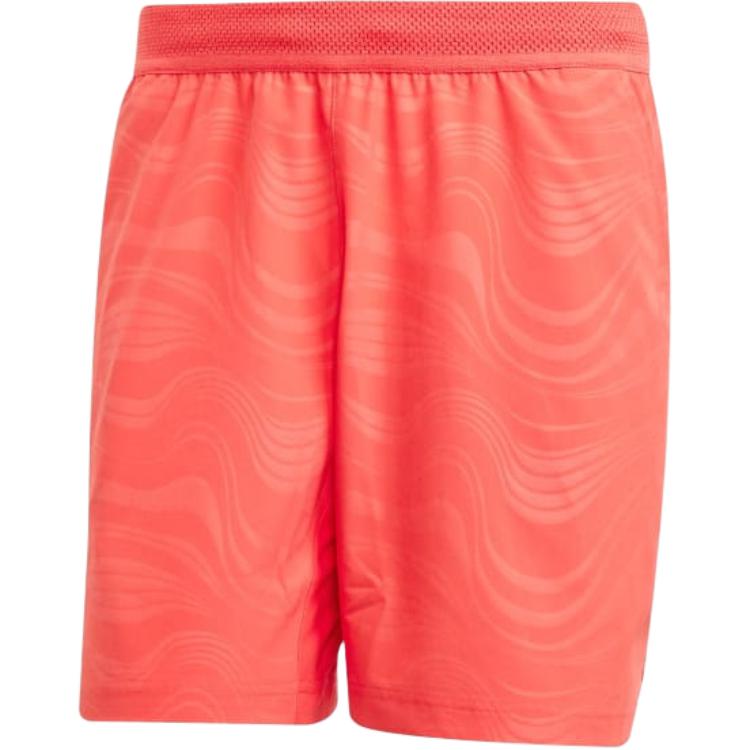 

Adidas Striped Elastic Waist Three-Quarter Casual Shorts Men Shorts Orange JL8666 XXL