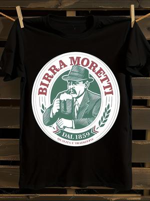 Birra Moretti Logo T-Shirt Mens Tshirt Womens Tshirts with Letters Print Short Sleeves T-Shirt Casual Street Tee Shirt Top