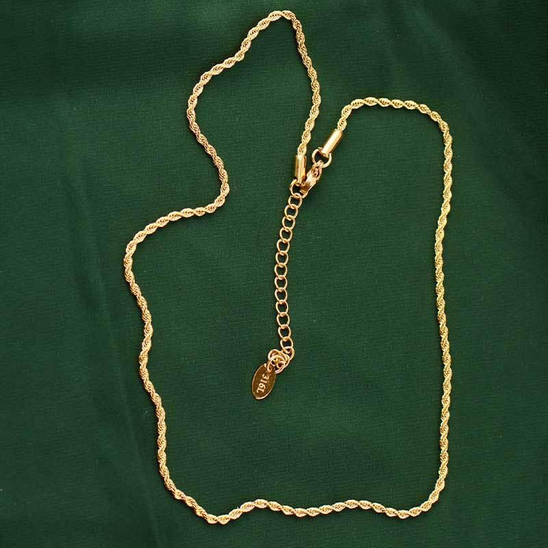 Non-Fading 316L Stainless Steel Rope Chain Necklace for Men & Unisex, Hip Hop Style