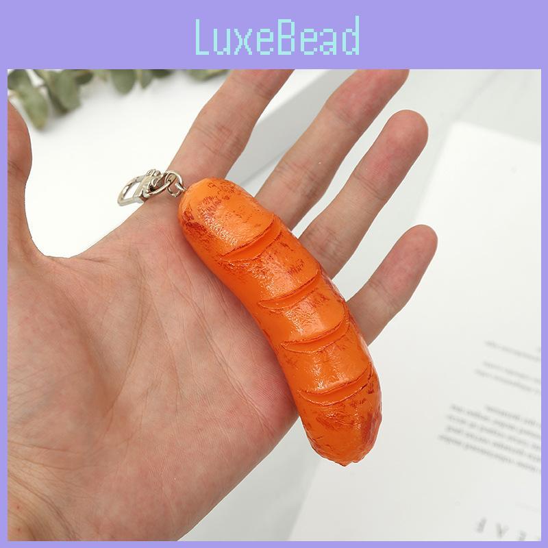 New Realistic 3d Hot Dog Keychain Creative Food Model Photography Prop