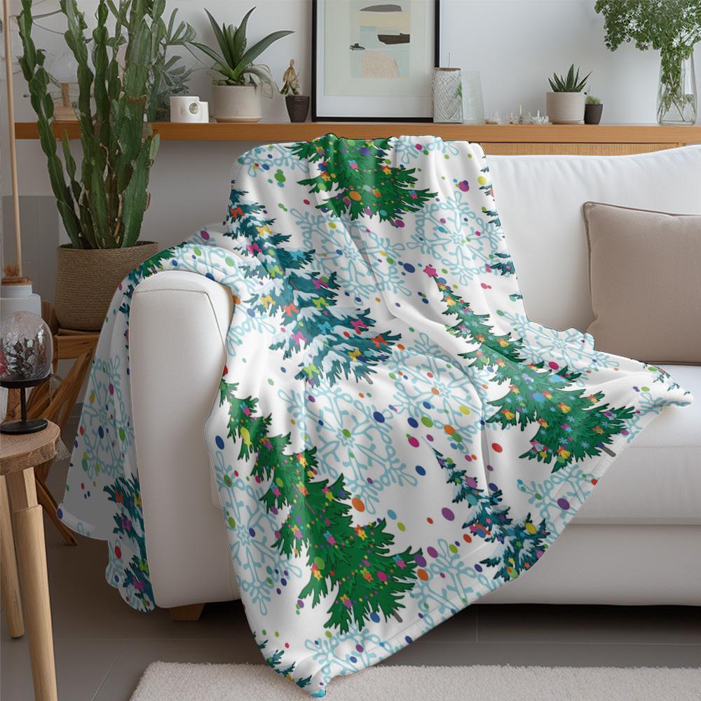 TU Cozy Christmas Throw Blanket Soft Flannel Winter Warm Decorative Reversible Holiday Home Decor Gift Festive Design Luxury Tex
