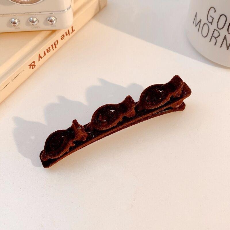 Flequillo flocado, pinza para el pelo, tocado, pinzas para el pelo de pico de pato, pasadores, pinza para el pelo Vintage