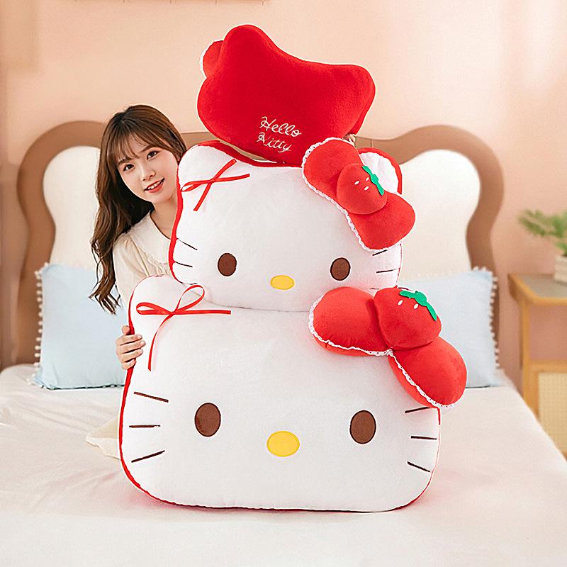 Плюшевая подушка Хелло Китти Подушка для спинки дивана Кукла Подарок 40 cm красный