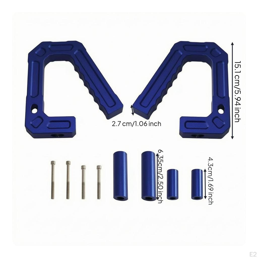 Comfortable Grip Front Grab Handles with Spacers Rugged Aluminum