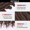 Anna Hair Synthetische, lockere Deep Wave Flechthaar-Extensions, 60 cm (24 Zoll), Wasserwellen-Zopfhaar, dunkelbraunes Twist-Crochet-Lockenhaar