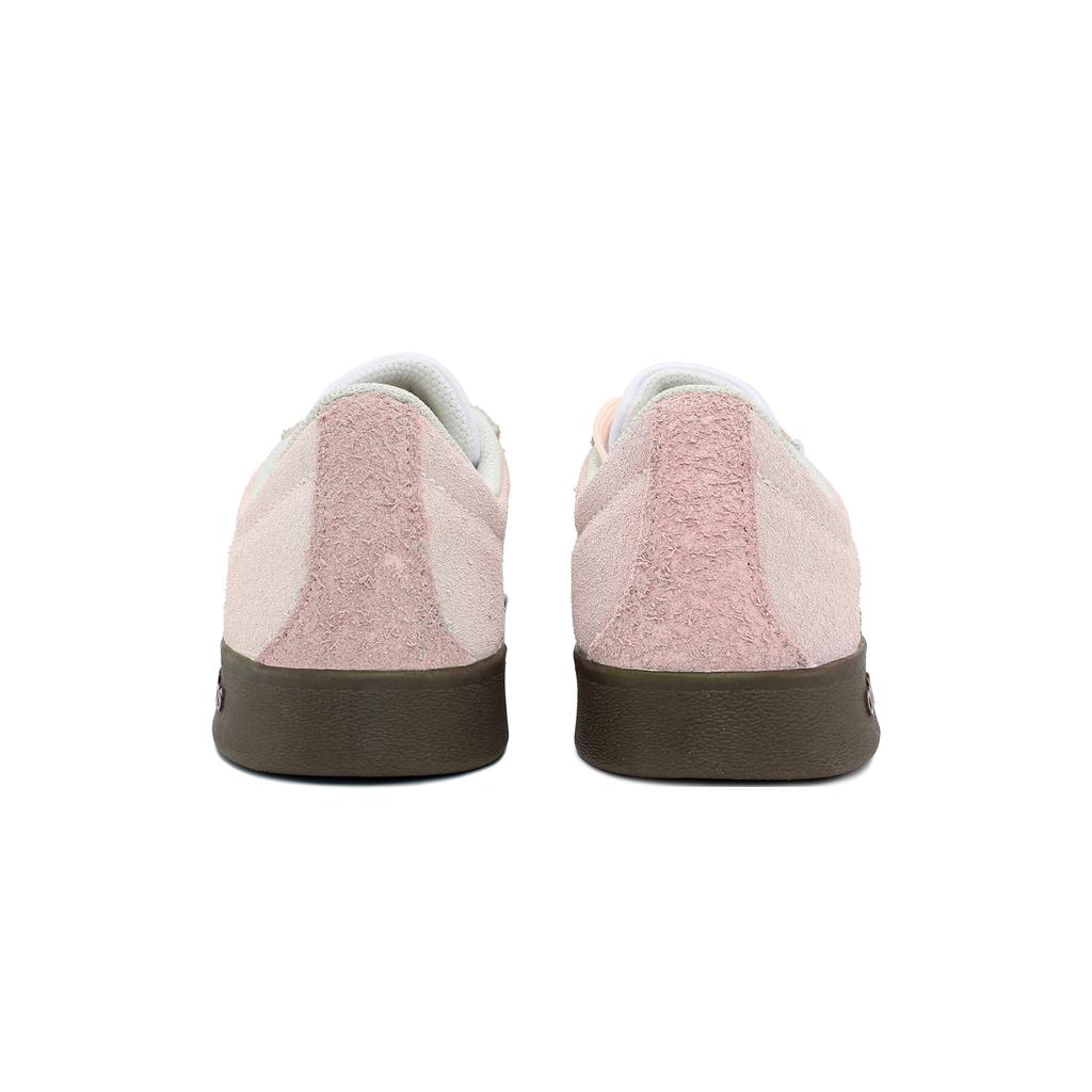 Adidas VL COURT 2.0 Ruin Rose Suede Balance Lightweight Low top Skateboard Shoes Women's Black Pink Urban Chic Style JS3003(Team1276)