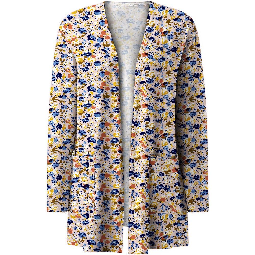 GMXIA Autumn Women's Print Cardigan Long-sleeved Casual Coat