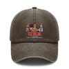 [USA Dog Print Baseball Cap] Vintage Washed Adjustable Hat Unisex Breathable Soft Polyester Casual Outdoor Sports For 250Th Anniversary Celebration