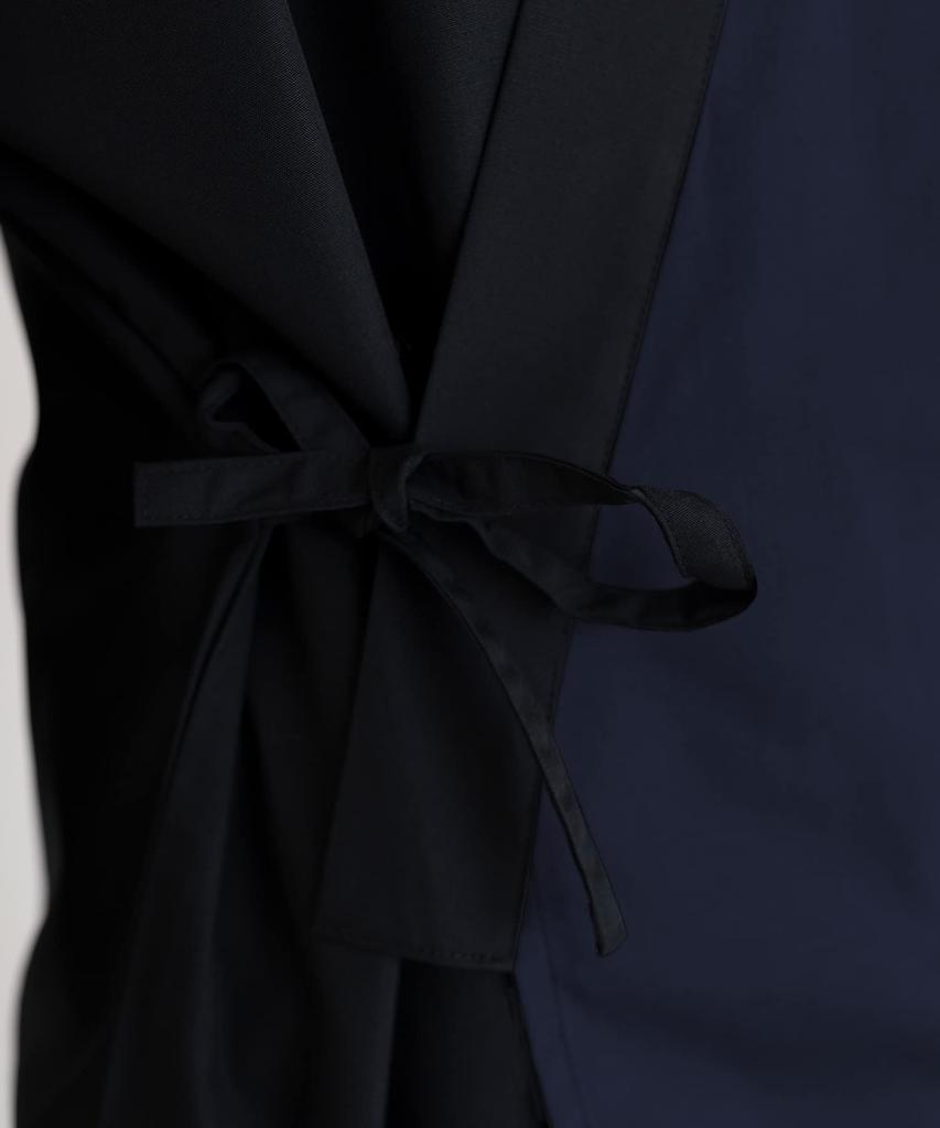 Switching Samue for Color [KYOETSU] Samue, Men, Two-tone (L, Black/navy)
