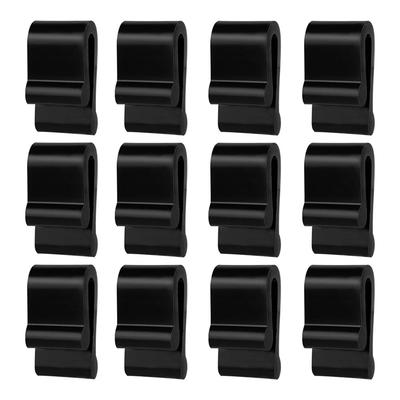 A95I-Silicone Dutch Oven Lid Protector Clips(12Pcs), Flexible Cookware Pot Lid Lifters Bumper Lifter Accessories Black