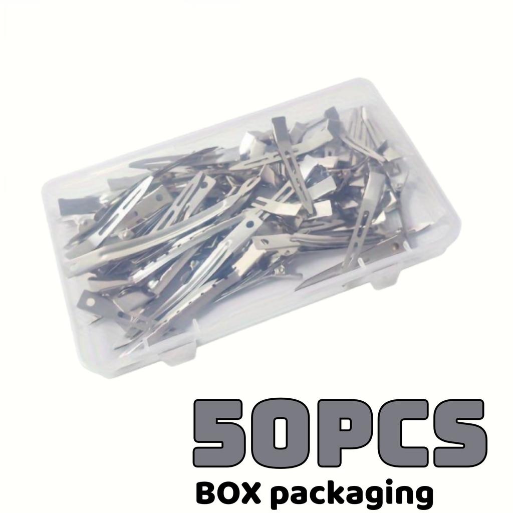 20/100pcs Positioning Metal Hair Clips Duck Billed Hairpins for Women Styling Tools Barber Hair Cut Clamps DIY Curls for Salon