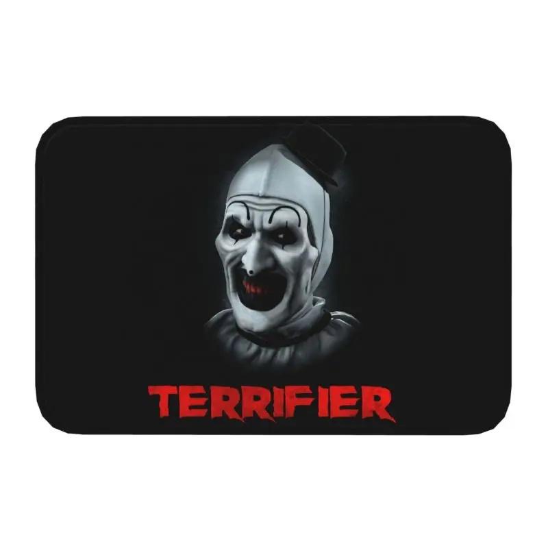 Horror Halloween Movie Terrifier Clown Front Door Mat Anti-Slip Indoor Absorbent Doormat Kitchen Balcony Entrance Rug Carpet