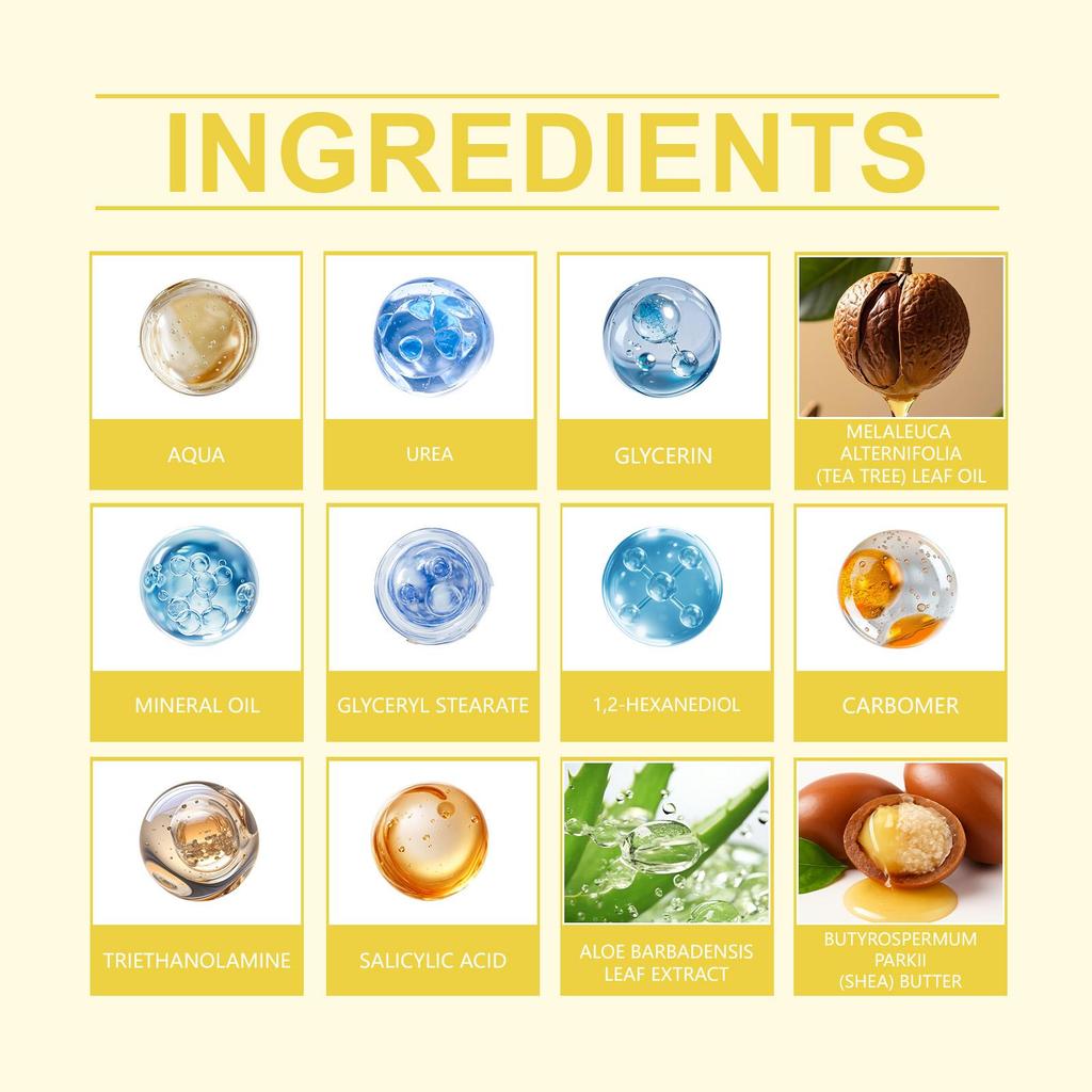 AMZ Urea Hand and Foot Moisturizing Cream: Hydrating and Nourishing / Heel Care / Softening Cuticles / Exfoliating Moisturizer