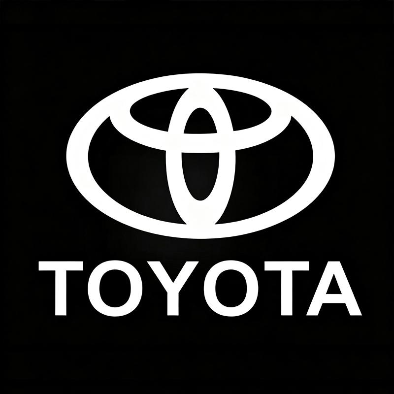 2Pcs Car Lamp Door Shadow Light Laser Welcome Lamp Decoration Accessories For Toyota Hilux Corolla RAV4 Highlander / Valve Cap