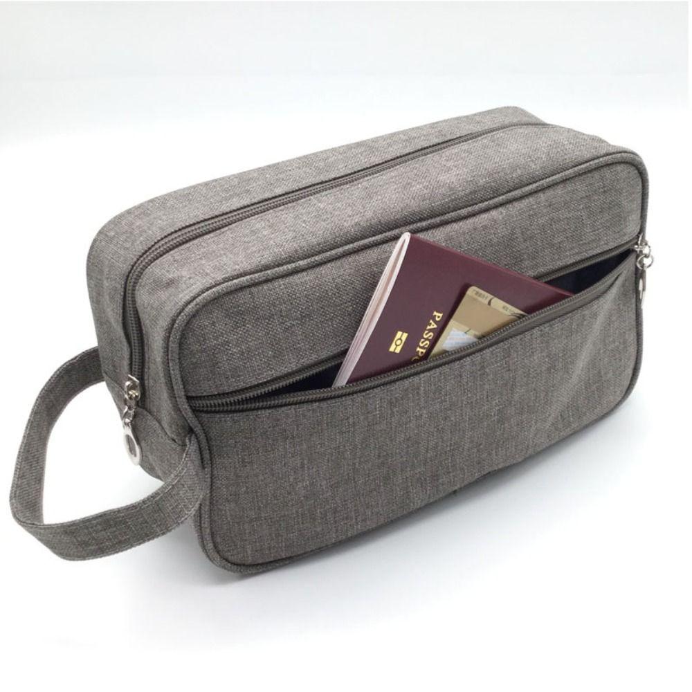 Large Capacity Portable Makeup Handbag Oxford Cloth Toiletry Storage Pouch Daily Makeup
