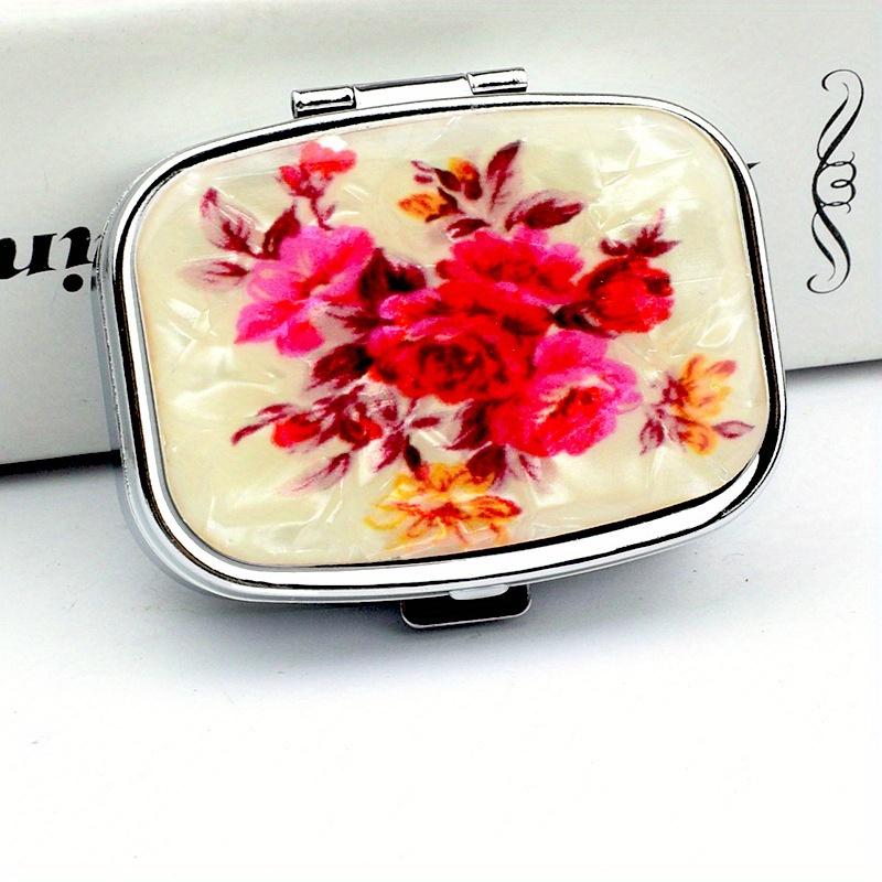 Tragbarer Reise-Essential Pillenteiler Pillenbehälter für Medikamente Organizer Metall, Schmuckkästchen, Fachaufbewahrungsbox