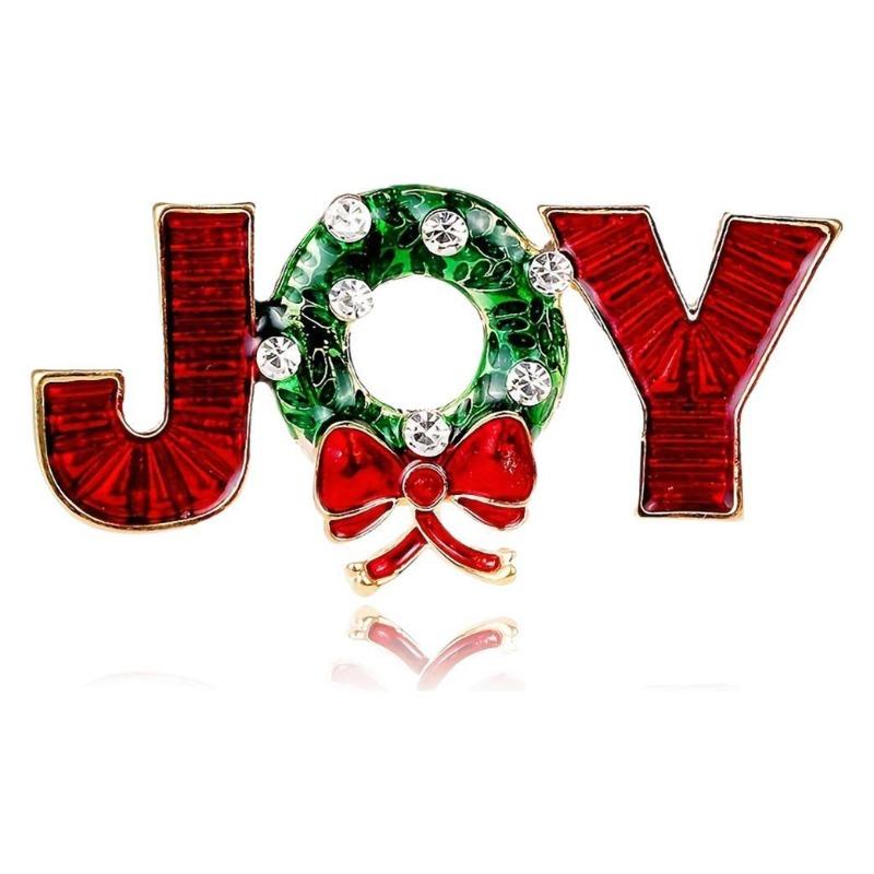Christmas Bow Brooch, Letter J Oil Drop Corsage Accessories Suit Brooch