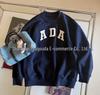 IN BLUE: England Trip Blogger Style Korean Cotton Loose Fit Lettered Pullover Hoodie Pair